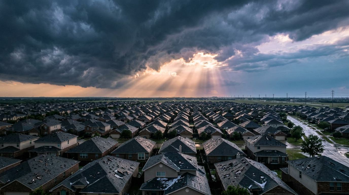 North Texas home after a hailstorm